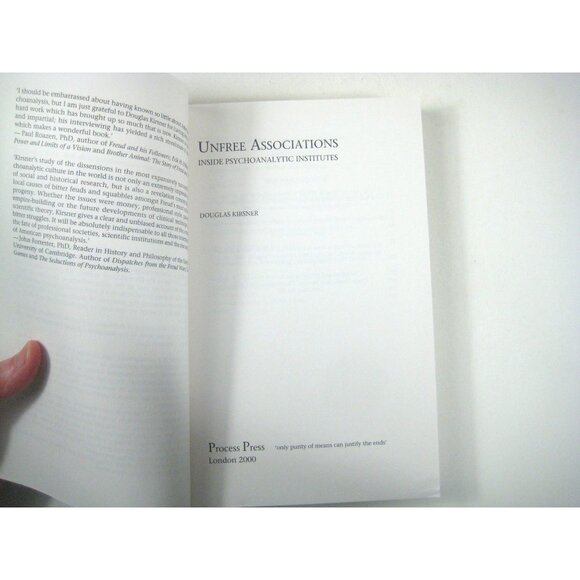 Unfree Associations Inside Psychoanalytic Institutes By Douglas Kirsner PPB - Picture 4 of 8